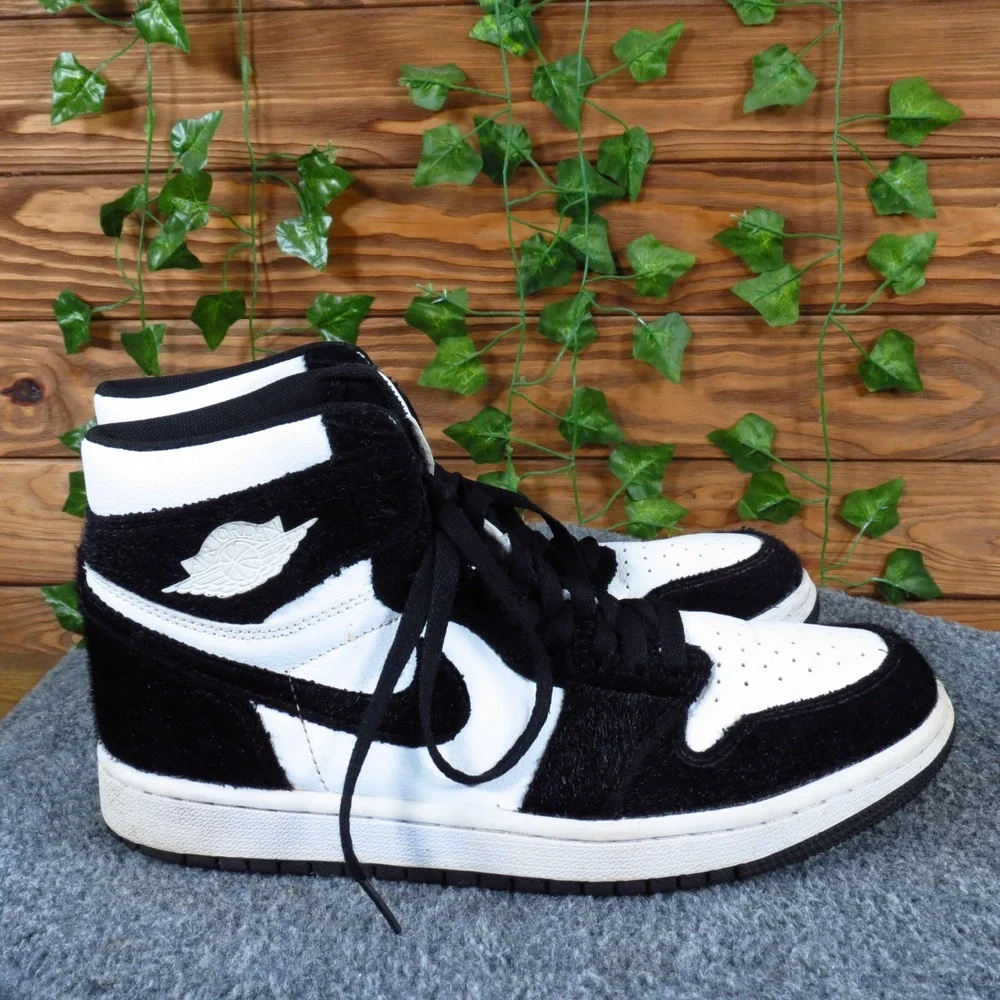 Nike Air Jordan 1 Retro High OG Twist Mens High Top Sneaker 8 Sport Black White